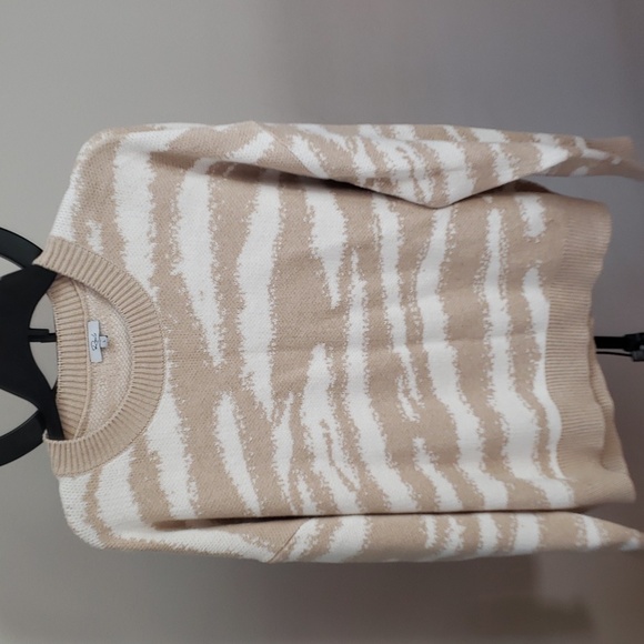Rails Virgo Camel animal stripe sweater, animal print, cashmere, new. - Picture 3 of 8